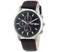 Boccia - 3763-01 - Montre Homme - Quartz Chronographe - Bracelet Cuir Noir