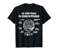 Boccia Boule Le Cerveau du Joueur de Pétanque Boules Drôle T-Shirt