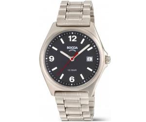 Boccia Titanium 3663-01 - Homme - 37 mm - Analogique - Quartz - Verre saphir