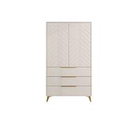 Boccioni - buffet haut - beige - 3 tiroirs et 2 portes - 104x180 cm - Beige