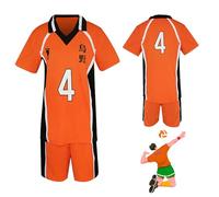 Bocguy Haikyuu - Cosplay - Maillot de Karasuno - Cosplay - Costume d'anime pour homme - Costume d'anime Haikyuu - Jersey de volleyball - Uniforme Karasuno - T-shirt et short Shouyou Hinata - Costume