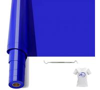 Bocguy Rouleau Vinyle Thermocollant Bleu pour Tissus 30,5 CM X 610 CM avec Outil Désherber, Flex Thermocollant pour Tissus, Cricut et Découpe Silhouette (Bleu Royal)