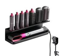Bocguy Support Mural pour Accessoires Dyson Airwrap Styler, Support de Rangement sans Perçage avec Colle pour Dyson Airwrap, Support de Rangement Multifonctionnel pour Salle de Bain