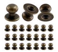 bociloy Lot de 24 mini boutons de placard à tête ronde en alliage de zinc vintage pour petit tiroir, boîte à bijoux, bronze 0,9 x 1,1 cm