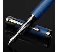 BOCIYER Lot de 2 stylos plume de luxe pour l'écriture, pointe moyenne et pointe de calligraphie (pointe courbée), 2 ensembles de systèmes d'alimentation en encre, meilleur étui cadeau pour homme et