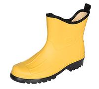 Bockstiegel Peter Bottes en PVC pour homme avec semelle colorée Noir, jaune, 42 2/3 EU