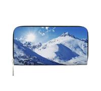Bocvgbbrd Snow Mountain Portefeuilles en cuir pour homme Portefeuilles pour homme Porte-cartes UK Porte-documents Portefeuilles pour femme Portefeuilles en cuir Portefeuille, Noir , Taille unique,