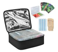 Boczif Boîte de rangement de graines à 26 emplacements avec sac isotherme, enveloppes et étiquettes autocollantes, récipient de graines de jardin pour paquets de semences, plantes, fleurs, graines de