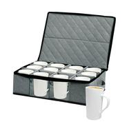 Boczif boîte de rangement pour tasses à café, récipient de rangement pour tasses à café et tasses à thé, garde - manger avec cloison, poignée, assiettes empilables, tasses, porte - couverts