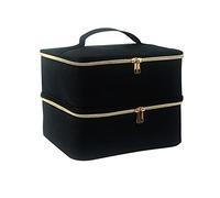 Boczif Étui de Transport Organisateur de Vernis à Ongles, Sac de Rangement de Vernis à Ongles à Double Couche - Convient à la Lampe sécheuse à Ongles et à l’Ensemble de Manicure(Noir)