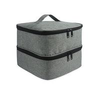 Boczif Étui de Transport Organisateur de Vernis à Ongles, Sac de Rangement de Vernis à Ongles à Double Couche - Convient à la Lampe sécheuse à Ongles et à l’Ensemble de Manicure(Gris)