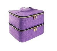 Boczif Étui de Transport Organisateur de Vernis à Ongles, Sac de Rangement de Vernis à Ongles à Double Couche - Convient à la Lampe sécheuse à Ongles et à l’Ensemble de Manicure(Violet)