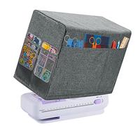 Boczif Pochette de Protection pour Machine à Coudre avec Sac de Rangement, Housse Anti - poussière à Coudre Compatible avec la Plupart des Machines Standard Singer Brother (Gris)