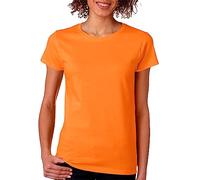 BOD HOME, Lot de 1 ou 2 t-shirts à manches courtes pour femme, 100 % coton, léger et respirant avec col rond, huit couleurs, t-shirt basique confortable, décontracté, tailles S, M, L, XL, XXL, Orange,