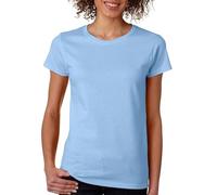 BOD HOME, Lot de 1 ou 2 t-shirts à manches courtes pour femme 100 % coton respirant col rond décontracté confortable basique huit couleurs disponibles Tailles S, M, L, XL, XXL, bleu clair, S