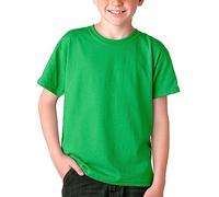 BOD HOME, Lot de 1 ou 2 t-shirts pour enfant/unisexe à manches courtes, 100 % coton, t-shirt basique à col rond pour enfants, variété de couleurs unies, doux, confortable, polyvalent, tailles de 5 à