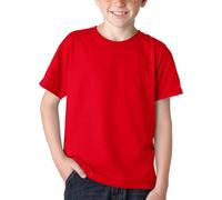 BOD HOME, Lot de 1 ou 2 t-shirts pour enfant/unisexe à manches courtes, 100 % coton, t-shirt basique à col rond pour enfants, variété de couleurs unies, doux, confortable, polyvalent, tailles de 5 à