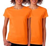 BOD HOME, Lot de 1 ou 2 t-shirts pour femme, manches courtes 100 % coton, col rond respirant, couleurs unies, décontractées, confortables, basiques, disponibles huit couleurs, tailles S, M, L, XL,