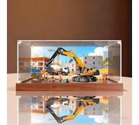 Bodamaike Vitrine compatible avec Lego City Series 60420 pelle jaune, anti-poussière pour modèles, armoire de rangement, boîte transparente, objets de collection (vitrine uniquement), 3 mm