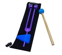 Boddceto 136.1 OM136.1 Diapason en Alliage D'Aluminium avec Marteaux pour la GuéRison Du Chakra, la ThéRapie par le Son, le Soulagement Du Stress, Violet