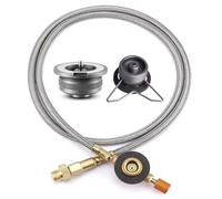 Boddceto Adaptateur de Gaz pour Réchaud de Camping en Plein Air Convertisseur de Réchaud Divisé Tuyau de Connexion Accessoires D'Équipement de Camping de Cuisine en Plein Air