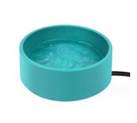 Boddceto Bol Chauffant pour Animaux de Compagnie - 3,2 L pour Chiens, Bol Chauffant pour Animaux de Compagnie, Bol d'eau Extérieur pour Lapin Poulet Canard Écureuil Prise UE 25 cm