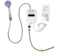 Boddceto Chauffe-Eau Instantané Douche 220V de Salle de Bain Chauffe-Eau 3500W Affichage NuméRique Prise UE