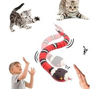 Boddceto Jouet de Serpent à DéTection Intelligente, Interactifs pour Chat Jouet de Serpent éLectrique de Simulation RéAliste Rechargeable par USB