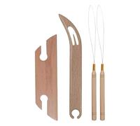 Boddceto Kit de Navette de Tissage Professionnelle en Bois Biseauté, Outils de Métier à Tisser à Tricoter pour Accessoires de Tissage