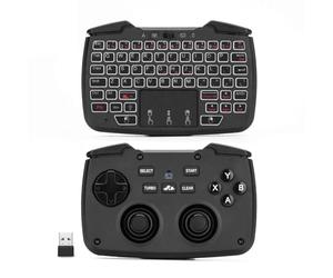 Boddceto RK707 2,4 GHz Contrôleur de Portable sans Clavier Souris Combo Fonction Turbo pour PC/pour Raspberry Pi2/Android TV