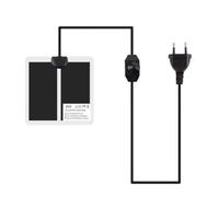 Boddceto Tapis Chauffant pour, Terrarium, Escalade, Animaux Domestiques, Coussins Chauffants, Contrôleur de Température Réglable, Fournitures, Prise UE 5 W