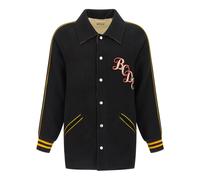 Bode - Monogram Snap Reversible Felt and Satin Jacket - Homme - Vestes - Noir - Taille: M