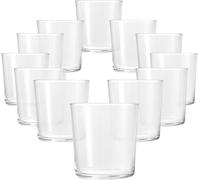 Bodega - Lot De 12 Gobelets En Verre Trempé,Verre Résistant,Léger,Lavable Au Lave-Vaisselle,Made In Italy,Vaisselle,Capacité 370 Ml,Dimensions 9 Cm X 8,5 Cm - Transparent