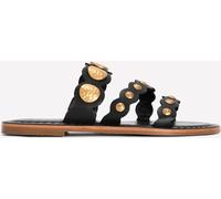 Boden Boden Black Asymmetric Disc Mule Sandals