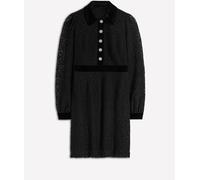 Boden Boden Black Collar Button Lace Dress Black EU 46 Regular (UK 18 R)