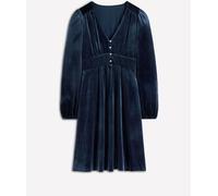 Boden Boden Blue Jocelyn Short Velvet Dress Blue EU 42 Regular (UK 14 R)