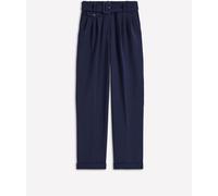 Boden Boden Blue Pleat Front Trousers