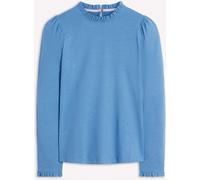 Boden Boden Blue Supersoft Frill Detail Top