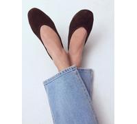 Boden Boden Brown High Cut Ballet Flat Shoes Brown EU 37 (UK 4)