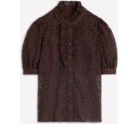 Boden Boden Brown Sasha Short Sleeve Lace Top