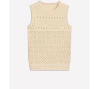 Boden Boden Cream Elodie Stitch Crew Tank Top