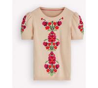 Boden Boden Cream Monica Pointelle T-Shirt