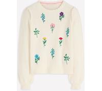 Boden Boden Cream Valeria Crochet Trim Jumper