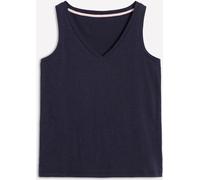 Boden Boden Dark Blue Regular V-Neck Slub 100% Cotton Vest