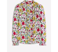 Boden Boden Green Alice Frill Front Silk Blouse