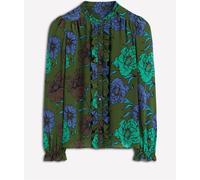 Boden Boden Green Alice Frill Front Silk Top