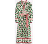 Boden Boden Green Cary Cotton Midi Dress Green EU 44 Regular (UK 16 R)