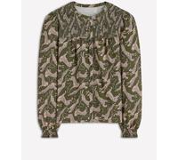 Boden Boden Green Elsa Smocked Yoke Jersey Shirt Green EU 42 (UK 14)