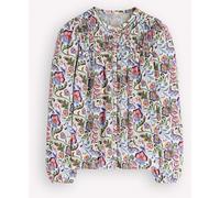 Boden Boden Green Mya Smocked Jersey Shirt Green EU 36 (UK 8)