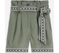 Boden Boden Green Paperbag Linen Belted Shorts Green 40